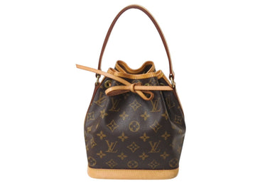LOUIS VUITTON ルイヴィトン ミニノエ ハンドバッグ M42227 モノグラム PVC レザー ブラウン ゴールド金具 美品 中古 4b001722