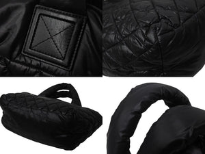 極美品 CHANEL シャネル コココクーン スモールトート ハンドバッグ A48610 16番台 ココマーク ブラック シルバー金具 中古 4b001736