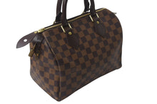 Load image into Gallery viewer, 極美品 LOUIS VUITTON ルイヴィトン ダミエ エベヌ スピーディバンドリエール25 ハンドバッグ ブラウン N41368 中古 4b001771