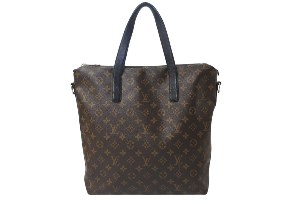 LOUIS VUITTON ルイヴィトン ディヴィス トートバッグ モノグラム マカサー M56708 ブラウン ブラック シルバー金具 良品 中古 4b001777
