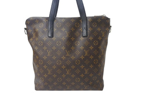 LOUIS VUITTON ルイヴィトン ディヴィス トートバッグ モノグラム マカサー M56708 ブラウン ブラック シルバー金具 良品 中古 4b001777