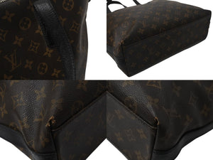 LOUIS VUITTON ルイヴィトン ディヴィス トートバッグ モノグラム マカサー M56708 ブラウン ブラック シルバー金具 良品 中古 4b001777