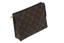 画像をギャラリービューアに読み込む, LOUIS VUITTON ルイヴィトン ポシェット トワレット 19 ポーチ M47544 モノグラムキャンバス ブラウン ゴールド金具 美品 中古 4b001778