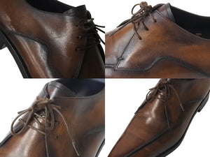 Berluti ベルルッティ ダービー パティーヌ Asymetrique Demesure アシンメトリック レースアップ シューズ 29cm 美品 中古 4b001786