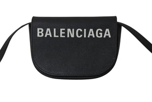 BALENCIAGA バレンシアガ ヴィル ミニ ショルダー ショルダーバッグ 550639 カーフレザー ブラック ホワイト 美品 中古 4b001790