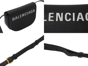 BALENCIAGA バレンシアガ ヴィル ミニ ショルダー ショルダーバッグ 550639 カーフレザー ブラック ホワイト 美品 中古 4b001790