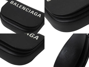 BALENCIAGA バレンシアガ ヴィル ミニ ショルダー ショルダーバッグ 550639 カーフレザー ブラック ホワイト 美品 中古 4b001790