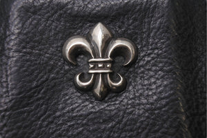 CHROME HEARTS LAマックスフィールド限定 クロムハーツ カードケース ブラック レザー 美品 中古 4b001791 
