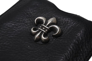 CHROME HEARTS LAマックスフィールド限定 クロムハーツ カードケース ブラック レザー 美品 中古 4b001791 