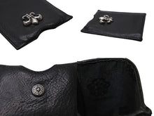 画像をギャラリービューアに読み込む, CHROME HEARTS LAマックスフィールド限定 クロムハーツ カードケース ブラック レザー 美品 中古 4b001791 