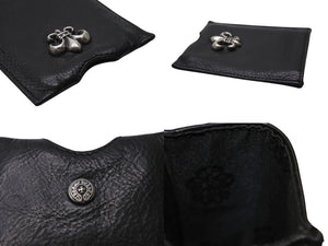 CHROME HEARTS LAマックスフィールド限定 クロムハーツ カードケース ブラック レザー 美品 中古 4b001791 