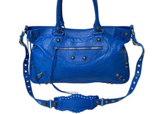 Load image into Gallery viewer, 極美品 BALENCIAGA バレンシアガ NEO CAGOLE CITY ネオ カゴール シティ 2WAY ハンドバッグ ショルダーバッグ 792896 ブルー 中古 4b001795