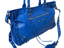 Load image into Gallery viewer, 極美品 BALENCIAGA バレンシアガ NEO CAGOLE CITY ネオ カゴール シティ 2WAY ハンドバッグ ショルダーバッグ 792896 ブルー 中古 4b001795
