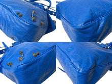 Load image into Gallery viewer, 極美品 BALENCIAGA バレンシアガ NEO CAGOLE CITY ネオ カゴール シティ 2WAY ハンドバッグ ショルダーバッグ 792896 ブルー 中古 4b001795
