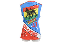 Load image into Gallery viewer, Christian Dior クリスチャン ディオール ロゴ マニア ラスタ ノースリーブ ガリアーノ期 マルチカラー サイズ44 4P16155305 中古 4b001814