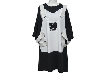50cent G-UNIT VINTAGE ヴィンテージ 半袖Tシャツ サイズ2X ベストデザイン ドッキング ブラック ホワイト 良品 中古 4b001815