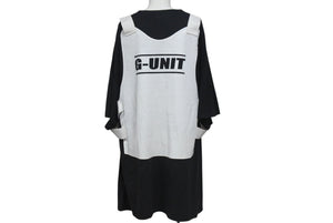 50cent G-UNIT VINTAGE ヴィンテージ 半袖Tシャツ サイズ2X ベストデザイン ドッキング ブラック ホワイト 良品 中古 4b001815