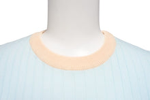 Load image into Gallery viewer, 極美品 CHANEL シャネル アンサンブル ココマーク ニット ノースリーブ タンクトップ コットン 水色 オレンジ サイズ40 中古 4b001817
