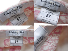 Load image into Gallery viewer, Christian Dior クリスÅ¥チャンディオール キャスケット キャップ トロッター ガリアーノ期 オフホワイト ピンク コットン LGP04002 良品 中古 4b001820