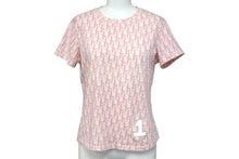 Load image into Gallery viewer, Christian Dior クリスチャンディオール Tシャツ トロッター 総柄 ガリアーノ期 ピンク コットン ラインストーン 良品 中古 4b001823