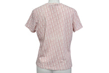 Load image into Gallery viewer, Christian Dior クリスチャンディオール Tシャツ トロッター 総柄 ガリアーノ期 ピンク コットン ラインストーン 良品 中古 4b001823