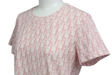 Load image into Gallery viewer, Christian Dior クリスチャンディオール Tシャツ トロッター 総柄 ガリアーノ期 ピンク コットン ラインストーン 良品 中古 4b001823