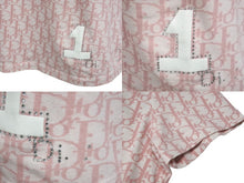 Load image into Gallery viewer, Christian Dior クリスチャンディオール Tシャツ トロッター 総柄 ガリアーノ期 ピンク コットン ラインストーン 良品 中古 4b001823