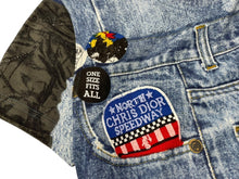 Load image into Gallery viewer, 極美品 Christian Dior クリスチャンディオール 半袖Tシャツ 1A12055021 サイズ36 デニム総柄プリント ガリアーノ期 中古 4b001824