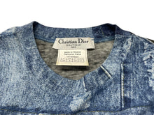 Load image into Gallery viewer, 極美品 Christian Dior クリスチャンディオール 半袖Tシャツ 1A12055021 サイズ36 デニム総柄プリント ガリアーノ期 中古 4b001824