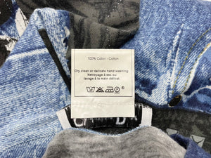 極美品 Christian Dior クリスチャンディオール 半袖Tシャツ 1A12055021 サイズ36 デニム総柄プリント ガリアーノ期 中古 4b001824