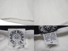 Load image into Gallery viewer, CHROME HEARTS クロムハーツ ラグラン 7部丈Tシャツ サイズM CHクロス セメタリークロス プリント ホワイト ブラック 美品 中古 4b001827