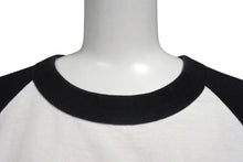 Load image into Gallery viewer, CHROME HEARTS クロムハーツ ラグラン 7部丈Tシャツ サイズM CHクロス セメタリークロス プリント ホワイト ブラック 美品 中古 4b001827