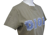 Load image into Gallery viewer, ChristianDior クリスチャンディオール 半袖Tシャツ 3P16155024 サイズ40 デニムロゴ プリント カーキ 美品 中古 4b001828