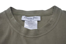Load image into Gallery viewer, ChristianDior クリスチャンディオール 半袖Tシャツ 3P16155024 サイズ40 デニムロゴ プリント カーキ 美品 中古 4b001828