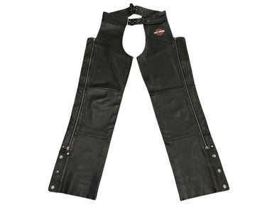 HARLEY DAVIDSON ハーレーダビッドソン レザー パンツ Chaps チャップス Genuine Leather 本革 RN103819 CA03402 サイズ L 美品 中古 4b001833