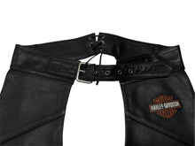 Load image into Gallery viewer, HARLEY DAVIDSON ハーレーダビッドソン レザー パンツ Chaps チャップス Genuine Leather 本革 RN103819 CA03402 サイズ L 美品 中古 4b001833