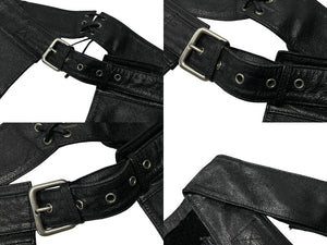 HARLEY DAVIDSON ハーレーダビッドソン レザー パンツ Chaps チャップス Genuine Leather 本革 RN103819 CA03402 サイズ L 美品 中古 4b001833