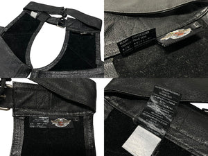 HARLEY DAVIDSON ハーレーダビッドソン レザー パンツ Chaps チャップス Genuine Leather 本革 RN103819 CA03402 サイズ L 美品 中古 4b001833
