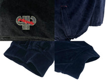 Load image into Gallery viewer, PellePelle ペレペレ ベロア セットアップ ジャージ トラックジャケット トラックパンツ 52KWC ネイビー レッド XL 美品 中古 4b001836