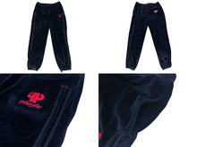 Load image into Gallery viewer, PellePelle ペレペレ ベロア セットアップ ジャージ トラックジャケット トラックパンツ 52KWC ネイビー レッド XL 美品 中古 4b001836