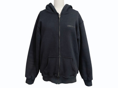 CHROME HEARTS クロムハーツ ジップアップフーディー パーカー サイズS CHプラス プリント ブラック 美品 中古 4b001849