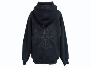 CHROME HEARTS クロムハーツ ジップアップフーディー パーカー サイズS CHプラス プリント ブラック 美品 中古 4b001849