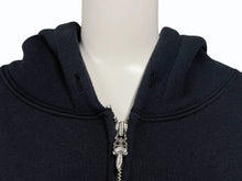 Load image into Gallery viewer, CHROME HEARTS クロムハーツ ジップアップフーディー パーカー サイズS CHプラス プリント ブラック 美品 中古 4b001849