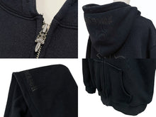 Load image into Gallery viewer, CHROME HEARTS クロムハーツ ジップアップフーディー パーカー サイズS CHプラス プリント ブラック 美品 中古 4b001849