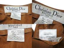 Load image into Gallery viewer, ChristianDior クリスチャンディオール ガリアーノ期 ジップアップ ノーカラージャケット ゴートレザー キャメル 36 美品 中古 4b001861