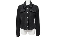 Load image into Gallery viewer, 極美品 ChristianDior クリスチャンディオール ガリアーノ期 バックロゴ デニムジャケット 5AW 5H12022810 ブラック サイズ40 中古 4b001862