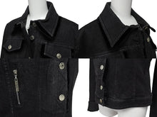 Load image into Gallery viewer, 極美品 ChristianDior クリスチャンディオール ガリアーノ期 バックロゴ デニムジャケット 5AW 5H12022810 ブラック サイズ40 中古 4b001862