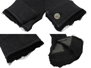 極美品 ChristianDior クリスチャンディオール ガリアーノ期 バックロゴ デニムジャケット 5AW 5H12022810 ブラック サイズ40 中古 4b001862