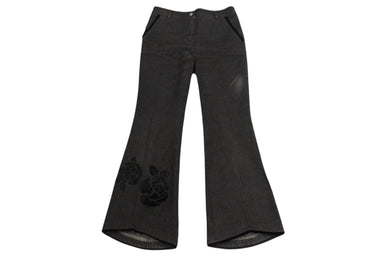 極美品 ChristianDior クリスチャンディオール ガリアーノ期 バックロゴ デニムパンツ 5AW 5H12044801 ブラック サイズ38 中古 4b001863