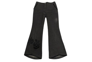 極美品 ChristianDior クリスチャンディオール ガリアーノ期 バックロゴ デニムパンツ 5AW 5H12044801 ブラック サイズ38 中古 4b001863